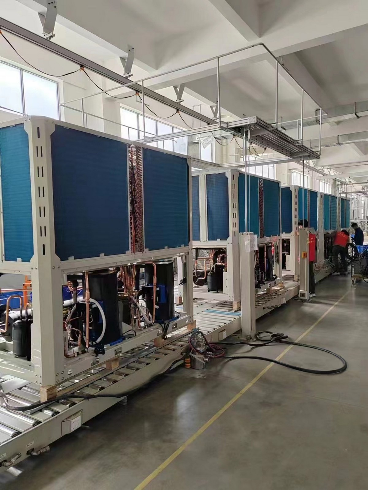 Commercial heating machine production line